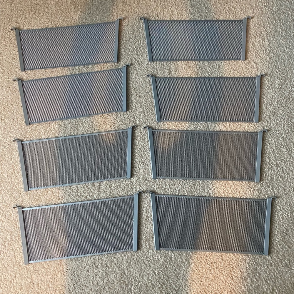 Elfa Platinum Medium Mesh Drawer Dividers (Size: 2 Runner)